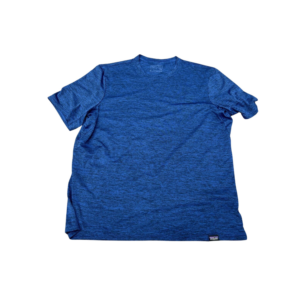 Patagonia‎ Mens Medium Blue Daily Baselayer Shirt Activewear Hiking Short Sleeve